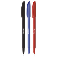Шариковая ручка Berlingo Metallic синяя, 0.7мм, корпус ассорти