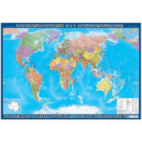 Настенная карта Атлас Принт Мир политическая, М-1:25 000 000, 143х102см