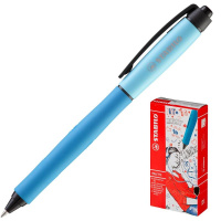Ручка гелевая автоматическая Stabilo Palette XF синяя, 0.35мм, голубой корпус
