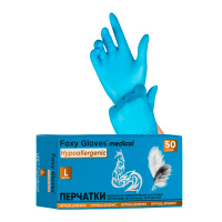 Перчатки нитриловые Foxy Gloves p.S, голубые, 100шт (50 пар)